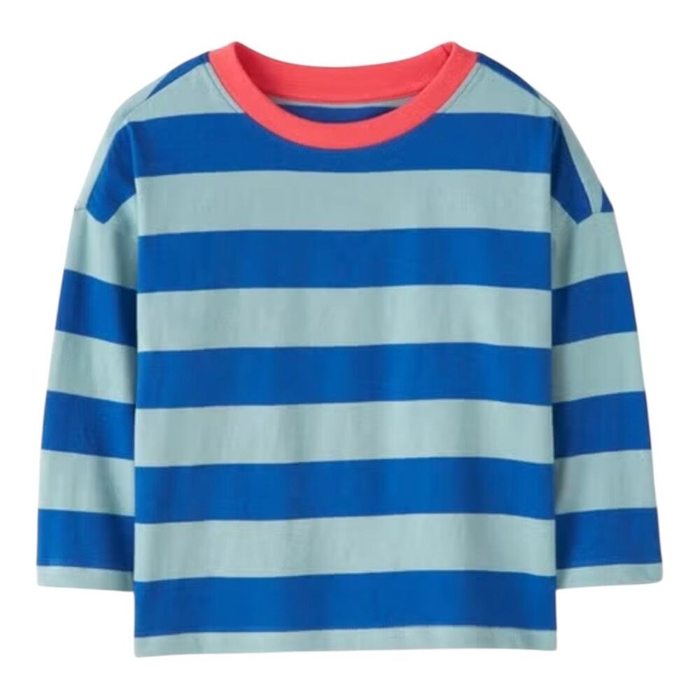 Hanna Andersson NIB Stripe Long Sleeve Boxy Tee. Size 10/140.